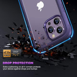 Designed For 14 Pro Case 6.1’’, Full Body Rugged Protective Case+ Camera Lens Protector W/Built-In Touch Sensitive Anti-Scratch Screen Protector, Bumper (Royal Purple)