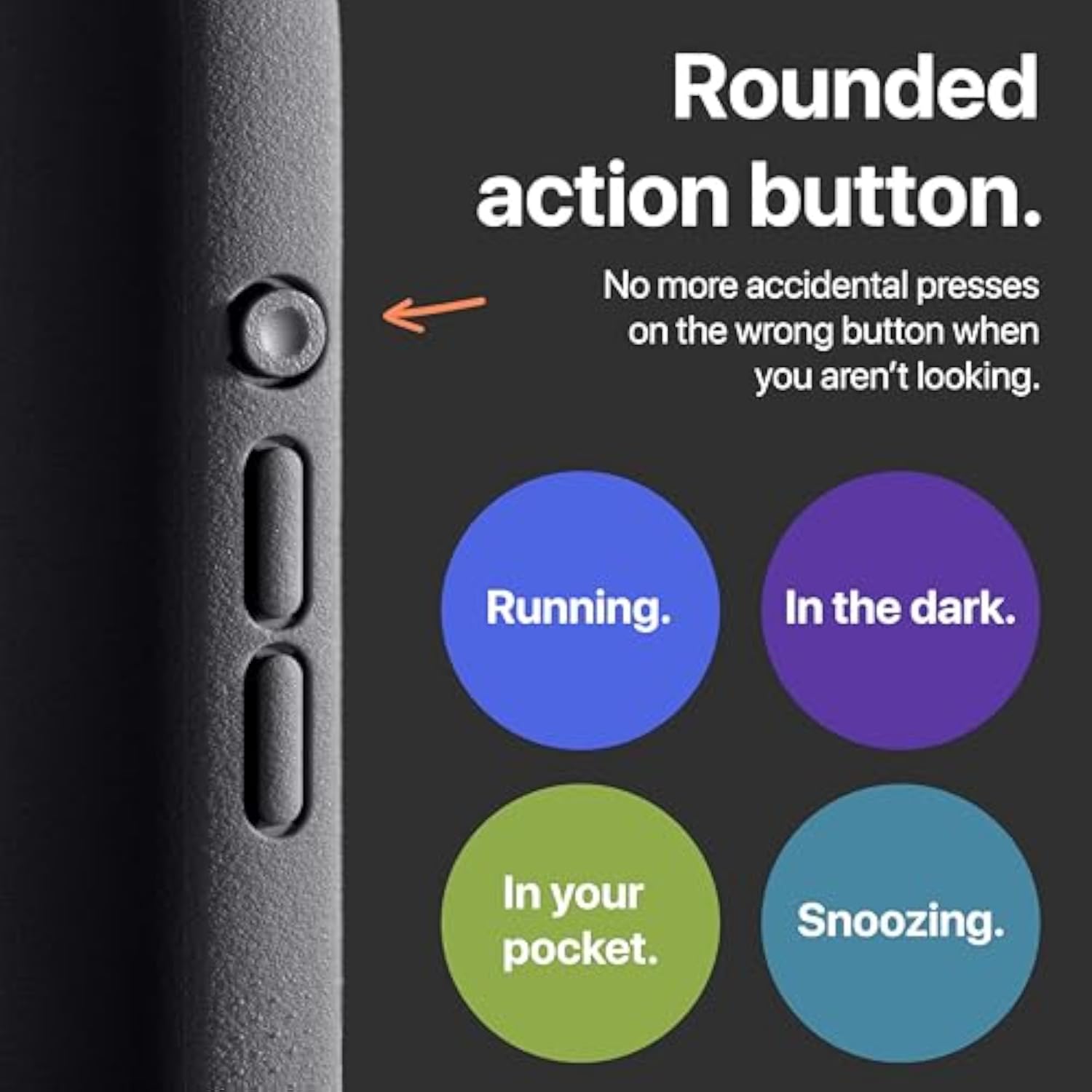 Dune Series Magnetic Case for iPhone 16 Pro Max - MagSafe Compatible, TPU Material, Minimalist Design, Slim Fit, Grippy Texture, Almost Black Color