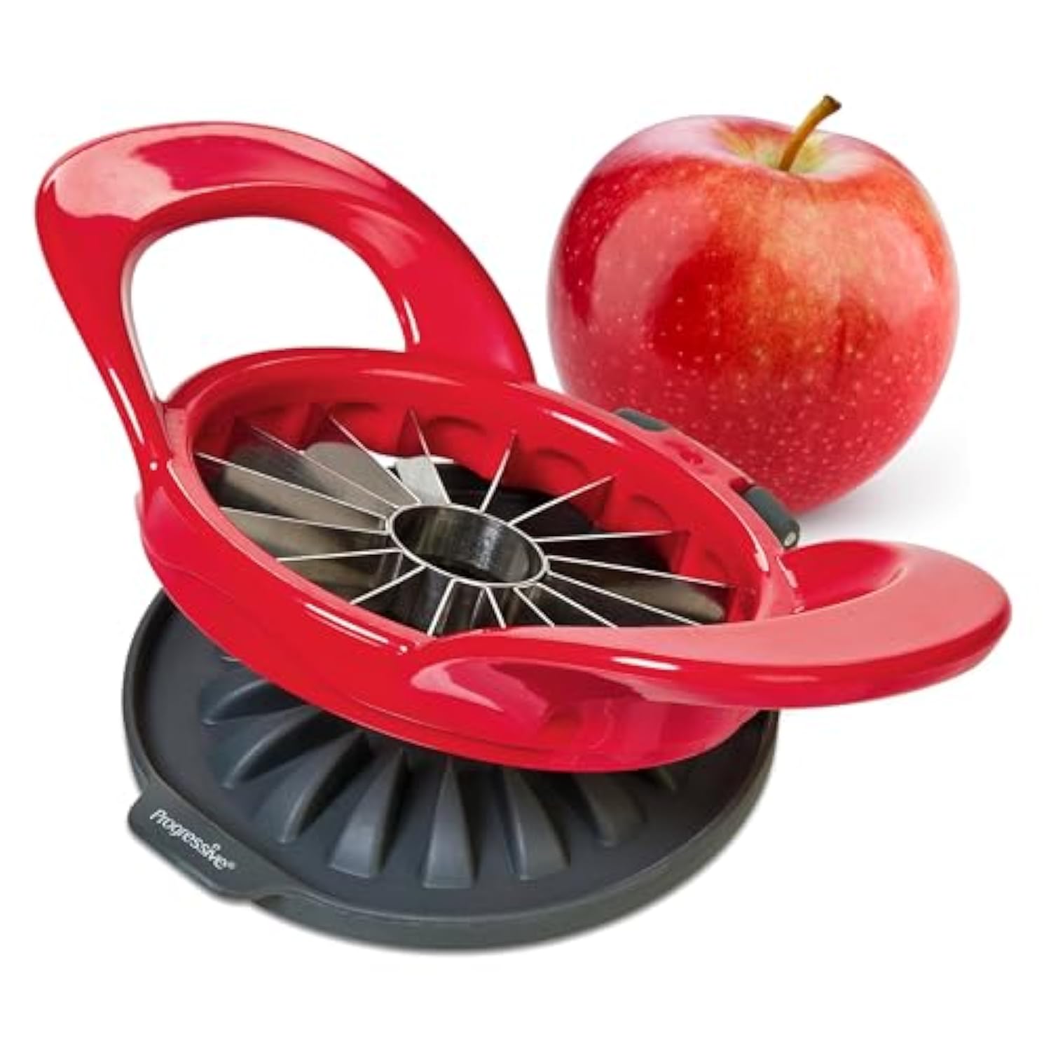PrepWorks Dishwasher Safe Apple Slicer and Corer – 16-Slice Thin Apple Cutter with Safety Cover