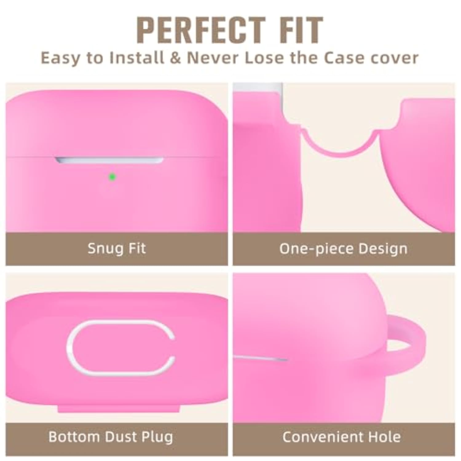 Silicone Case for Apple AirPods Pro 1st/2nd Generation, Night-Glow Keychain Accessories for Women and Men