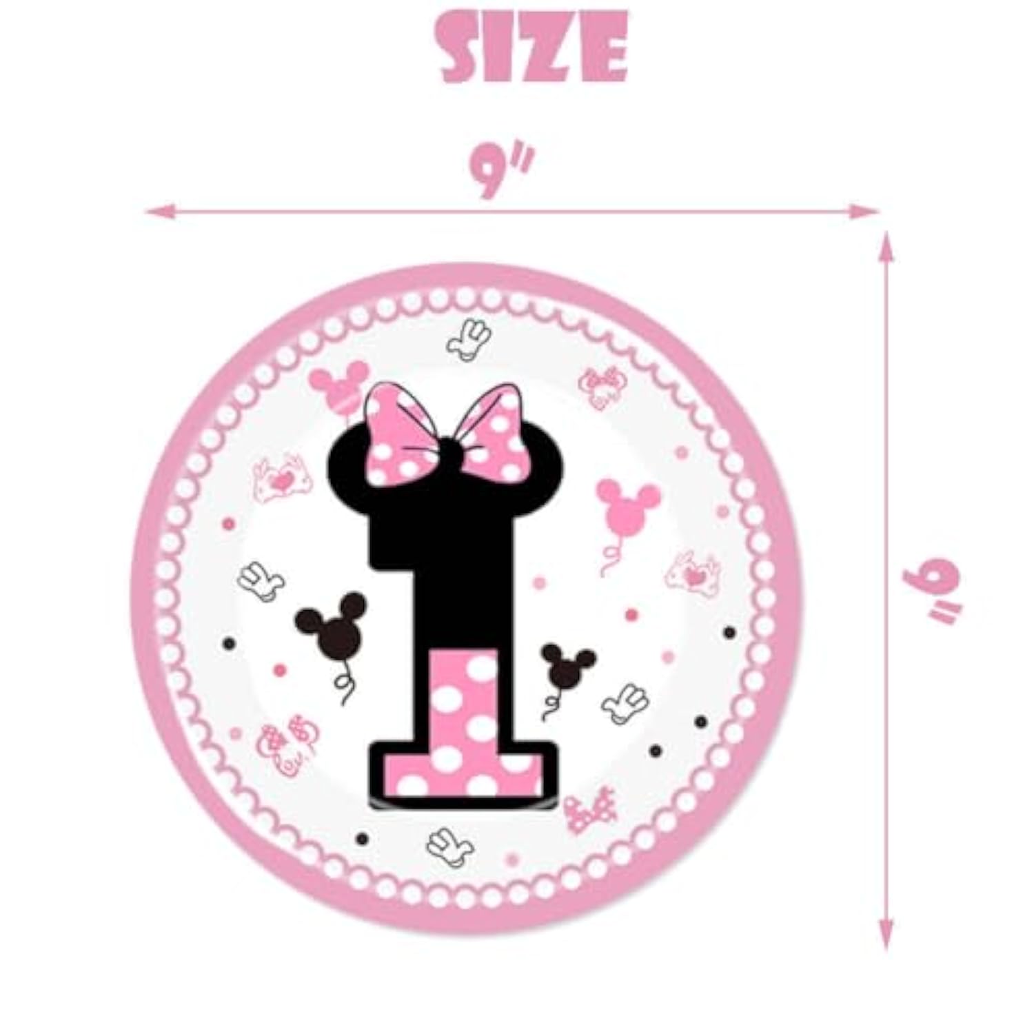 80 Pcs Pink 1St Birthday Party Supplies Girls One Year Old Paper Plates Napkins Forks For Girls 1St Birthday Baby Shower Party Decorations