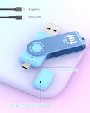 32Gb Usb 2.0 C And A Dual Flash Drive, Fat32 Memory Stick, For Iphone 15,16,17, Android Phone, Ipad, Macbook, And Other Laptops, Vibrant Colors (Pack Of 5)