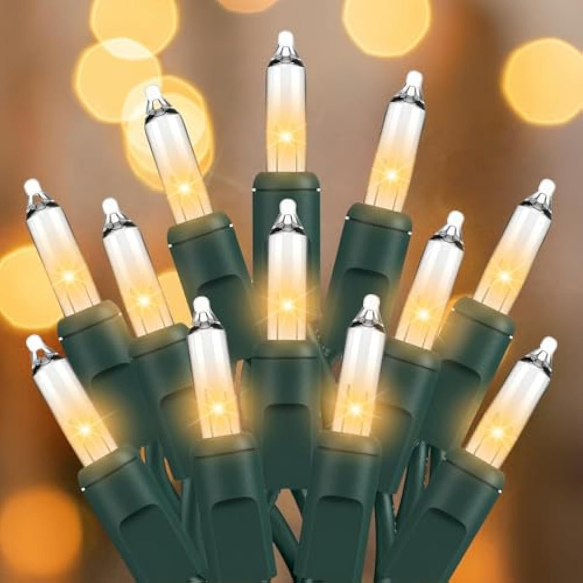 Christmas Lights Clear White 100 Count Incandescent String Light Ul Certified Connectable 21Feet Christmas Tree Lights F