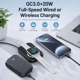 Magnetic Power Bank, Compact 10,000mAh Magnetic Wireless Portable Charger with 20W Max Fast Charging,for iPhone 16/15/14/13/12Series,AirPods,and