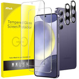 JETech Screen Protector for Samsung Galaxy S24+ / S24 Plus 6.7-Inch with Camera Lens Protector, Tempered Glass Film, Fingerprint ID Compatible, HD Clear, 2-Pack Each