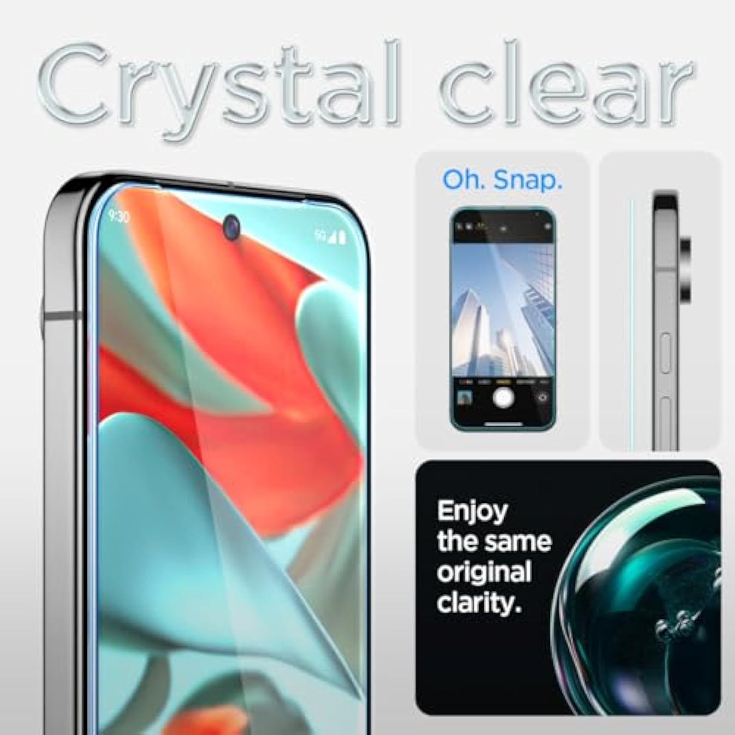 Spigen Tempered Glass Screen Protector [GlasTR EZ FIT] designed for Pixel 9 Pro XL [Case Friendly] - 2 Pack