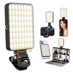 Rechargeable Magnetic Phone Selfie Light For Iphone 128 Led Fill Light With Phone Clip/Cold Shoe, Adjusted 3 Light Modes For Magsafe Phone Selfies, Laptop, Ipad, Tiktok, Video Vlog, Makeup, Camera