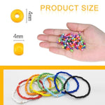 4500Pcs Seed Beads 24 Colors 4Mm Round Beads For Friendship Bracelet Making Kit Waist Small Bead Rainbow Beads For Diy Crafting 6/0