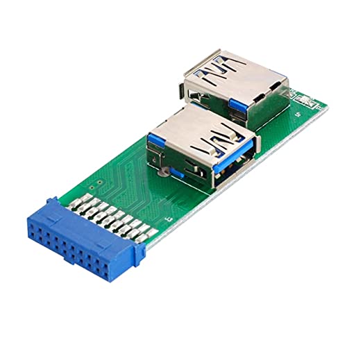 Dual Side USB 3.0 A Type Female to Motherboard 20Pin 19 Pin Box Header Slot Adapter PCBA with LED