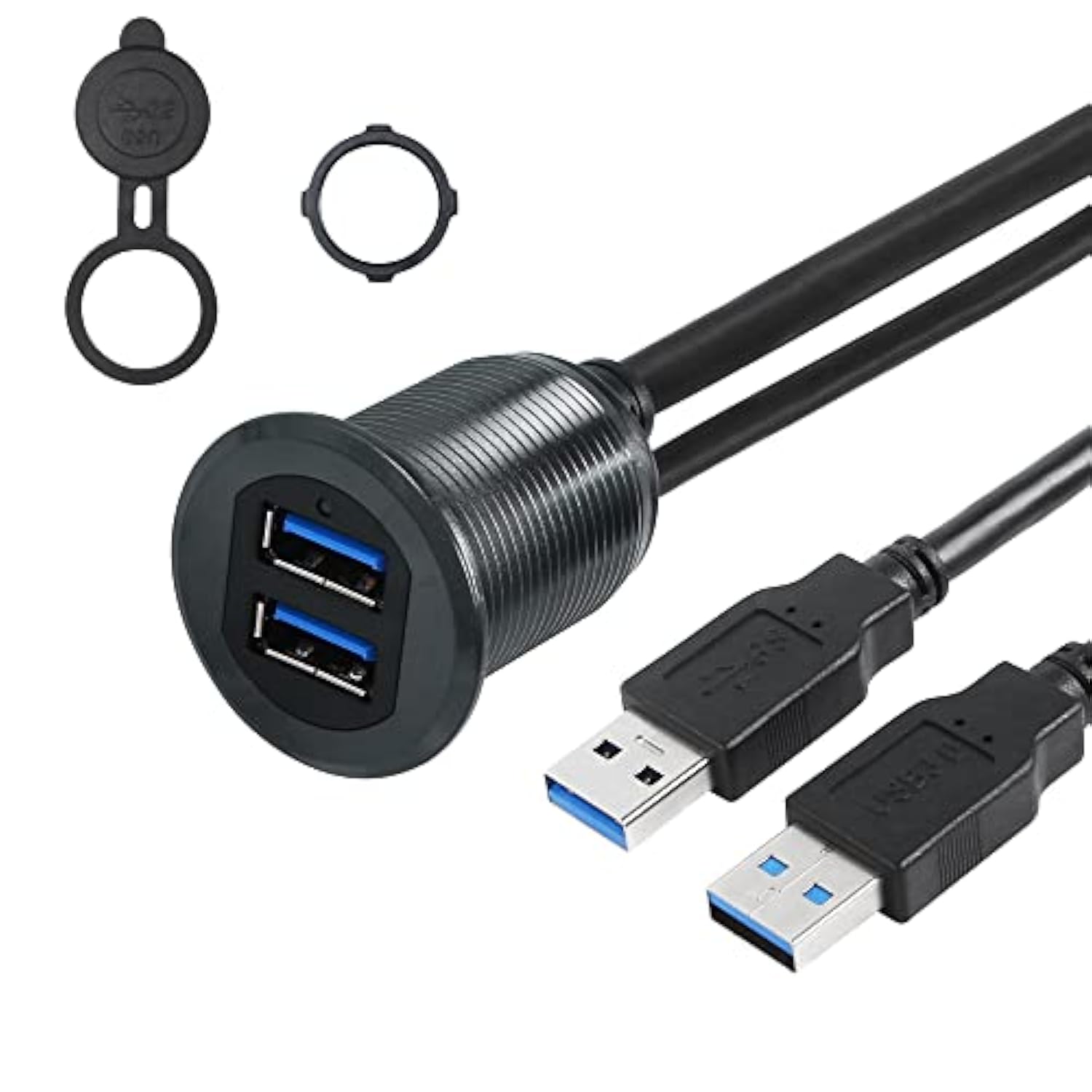 Usb 3.0 Mount Cable Metal Shell 2 Ports Dual Usb 3.0 Male To Usb 3.0 Female Au
