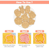8Pcs Christmas Cookie Cutters,Winter Holiday Cookie Cutter Set,Mini Plastic Cookie Stamps Molds With Gingerbread Man,Xmas Tree,Snowman,Santa,Snowflake,Merry Christmas For Diy Baking Party Supplies