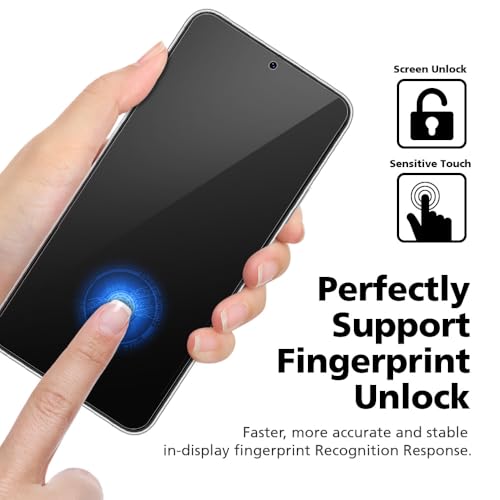 [2 Pack] For  Galaxy S26, 9H PET Ultra Thin Glass Screen Protector [Support Fingerprint Unlock], Anti-Scratch, Ultra Clear, High Touch