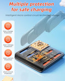 Charger Dock For Nintend0 Switch 2 Joycon, 4-In-1 Switch 2 Joycon Charging Dock With 8 Rgb Lighting Modes, Led Indicators, 5V/2A Fast Magnetic Charging, Circuit Protection, And Usb-C Cable (Black)