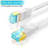 Cat 6 Ethernet Cable 150 Ft White, Cat6 Flat Rj45 Computer Internet Lan Networ