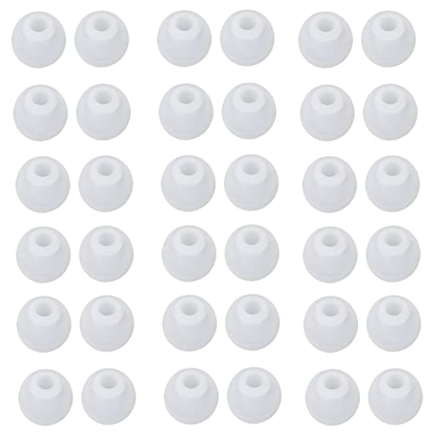 36 Pieces Large Earbud Tips Soft And Comfortable Ear Bud Replacement Pieces Silicone Fit Most In-Ear Headphones?Inner Hole 3.8Mm -5.5Mm?Large Clear White Replacement Earbuds Silicone Tips