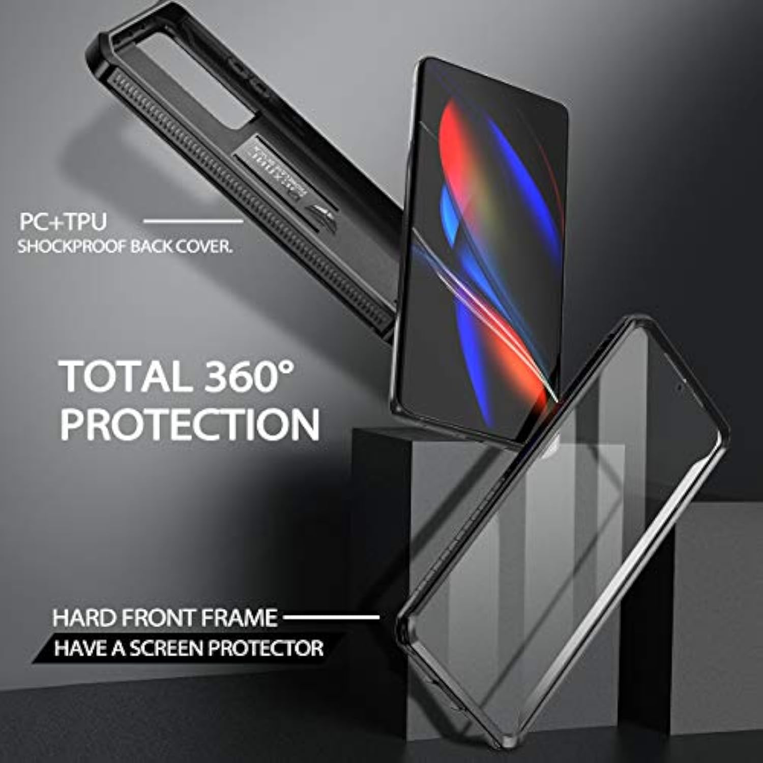 For Samsung Galaxy S21 Ultra Case, [Built In Screen Protector And Kickstand] Heavy Duty Military Grade Protection Shockproof Protective Cover For Samsung Galaxy S21 Ultra 5G, 6.8 Inch Black