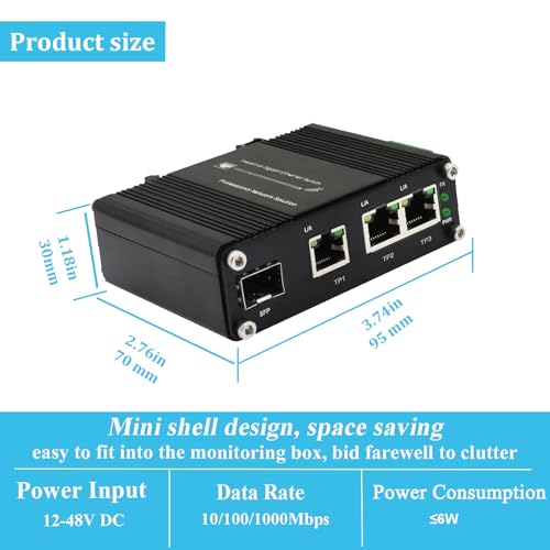 Industrial Gigabit Poe++ Injector, Ieee 802.3Bt/At/Af Compliant Power Over Ethernet Adapter, Power Supply 95W Ethernet, 12-48V Dc Wide Voltage Input, Ip40 Hardened Housing, Din Rail & Wall Mountable