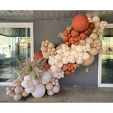 161PCS Fall Balloon Arch Kit with Burnt Orange Terracotta Cream Balloons Wedding