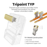 Rj45 Pass Through Connector, 110-Pack Cat6 Rj45 Connectors Ends, 8P8C Utp Netw