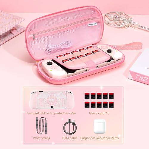 Switch Carrying Case for Switch/OLED,Portable Switch Case, Slim Hardshell Travel Carrying Case fit Switch Console & Game Accessories - Star Wings