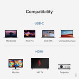 Usb C To Hdmi Adapter, Hdmi 2.0, Usb4 / Thunderbolt Adapter For 4K Monitor Up To 4K 60Hz (Usbc-Hdmi) Iphone 15+, Ipad Pro, Macbook Pro, Dell Xps, Surface Laptop, Lenovo, Hp - Driverless