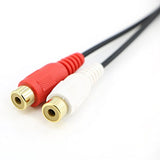 2 Pack 3.5mm Stereo Female to 2RCA Female RCA Audio Y Cable