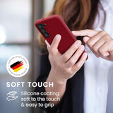 Samsung Galaxy S22 Case Compatible with kwmobile TPU Silicone Phone Cover Rhubarb Red