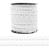 White Braid Trim With Elastic Button Loops - Button Elastic Loop For S