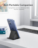Foldable Bluetooth Keyboard - Portable Wireless Keyboard With Stand Holder, Rechargeable Full Size Ultra Slim Folding, Compatible Ios Android Windows Smartphone Tablet And Laptop - Black