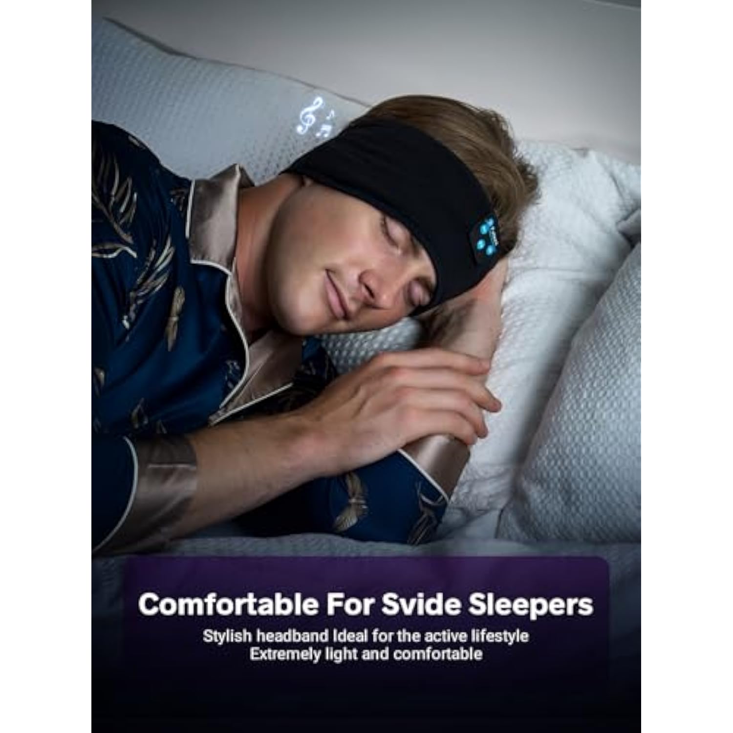 Wireless Headphones Headband For Sleeping, Bluetooth Sleep Headphones For Side