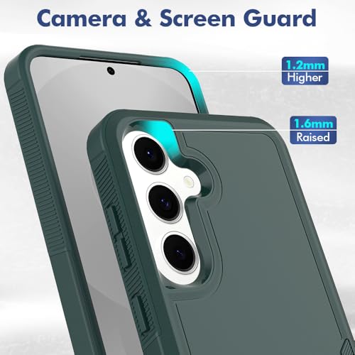 for  Galaxy S25 FE Case: Dual Layer Protective Heavy Duty Cell Phone Cover Shockproof Rugged with HD Screen Protector - Military Protection