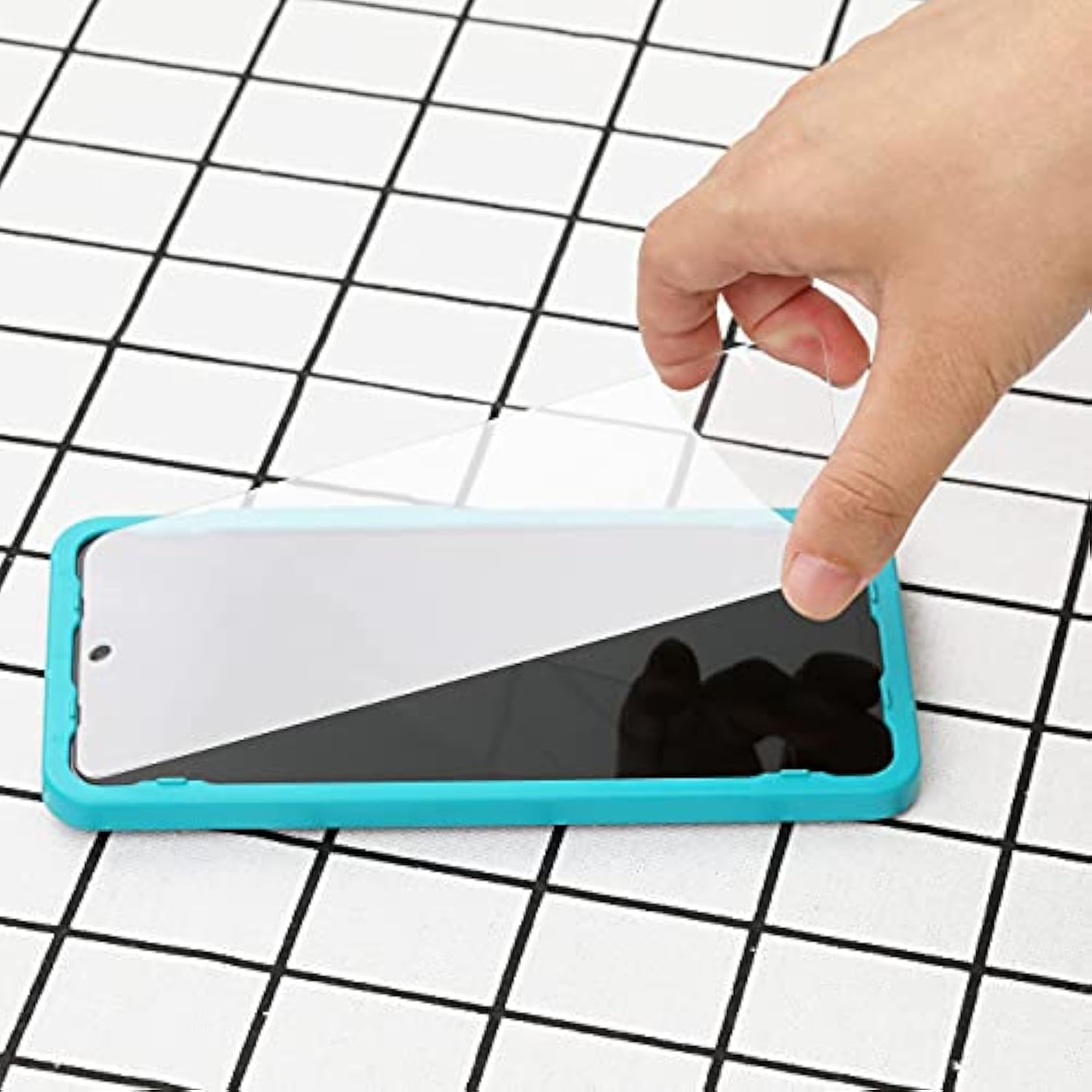 Screen Protector For Redmi Note 10 5G/Poco M3 Pro 5G,With 2Pcs Tempered Glass,1Pc Camera Lens Protector,1Pc Backing Carbon Fiber Film [Fingerprint Reader,Easy To Install]