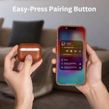 For Airpods Pro 2Nd Generation Case, Compatible With Magsafe And Wireless Charging, Luxury Full-Grain Smooth Leather, Unique Patina, Comfort Grip, Compatible With Airpods Pro 2, Brown