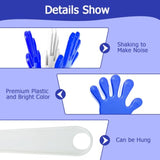 8pcs Hand Clappers Noisemakers Blue White for New Year Sports and Cheer