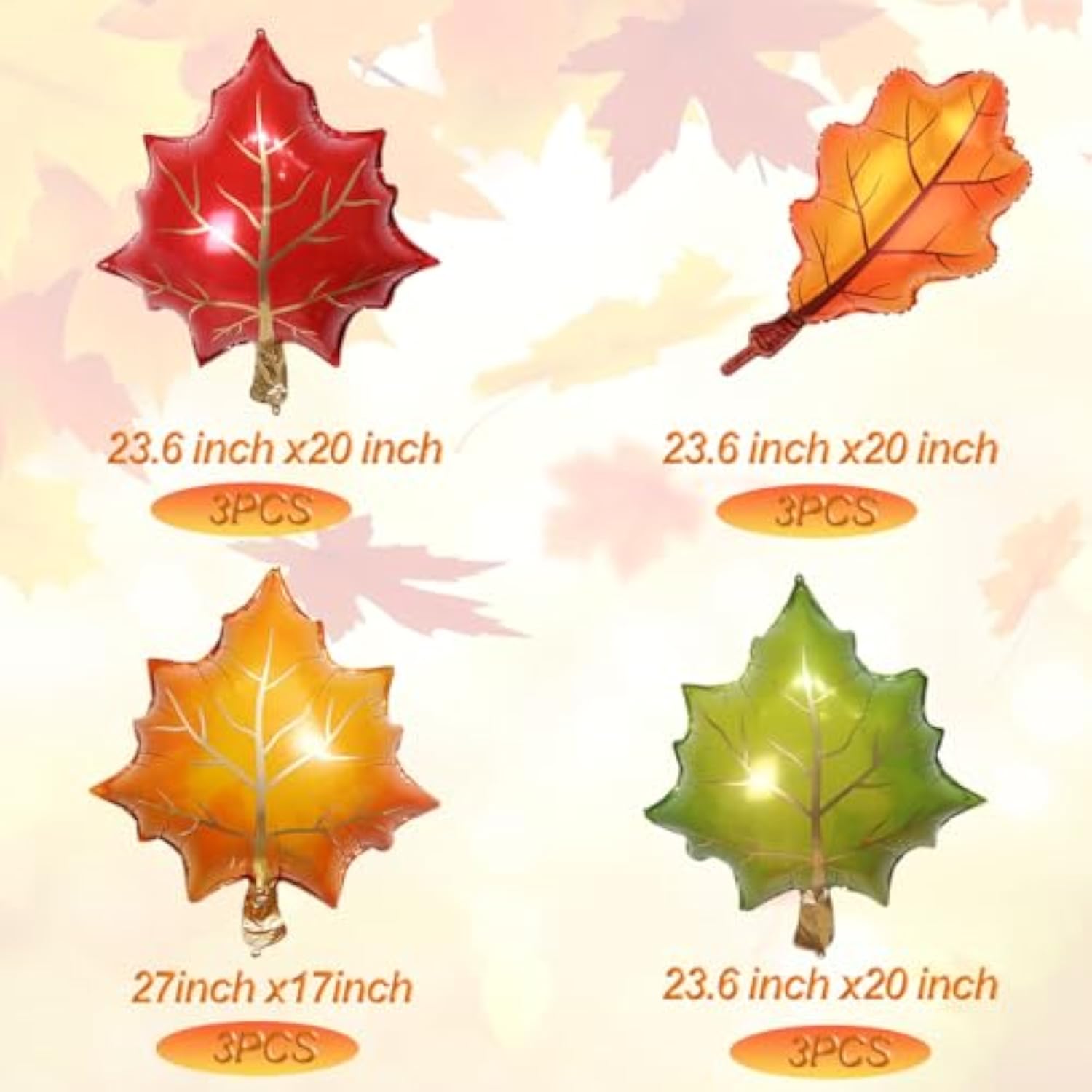 Thanksgiving Fall Balloons Decorations Foil and Latex Balloons for Birthday Party Decor