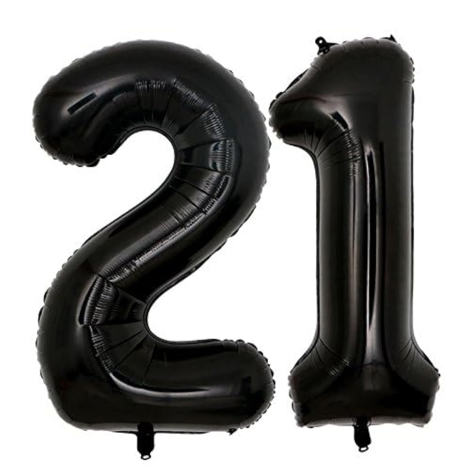 40inch Jumbo Black 21 number balloons for 21st Birthday Decorations helium balloons party supplies use them as Props for Photos (Black 21)