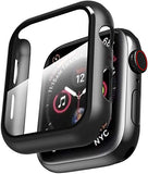 Case Compatible with Apple Watch SE 2023/Series 6/SE/Series 5/Series 4 40mm with Built in Tempered Glass Screen Protector,Overall Protective Hard PC