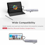 Usb C Hub Multiport Adapter 7-In-1 Usb C Docking Station With 4K Hdmi, 100W Po
