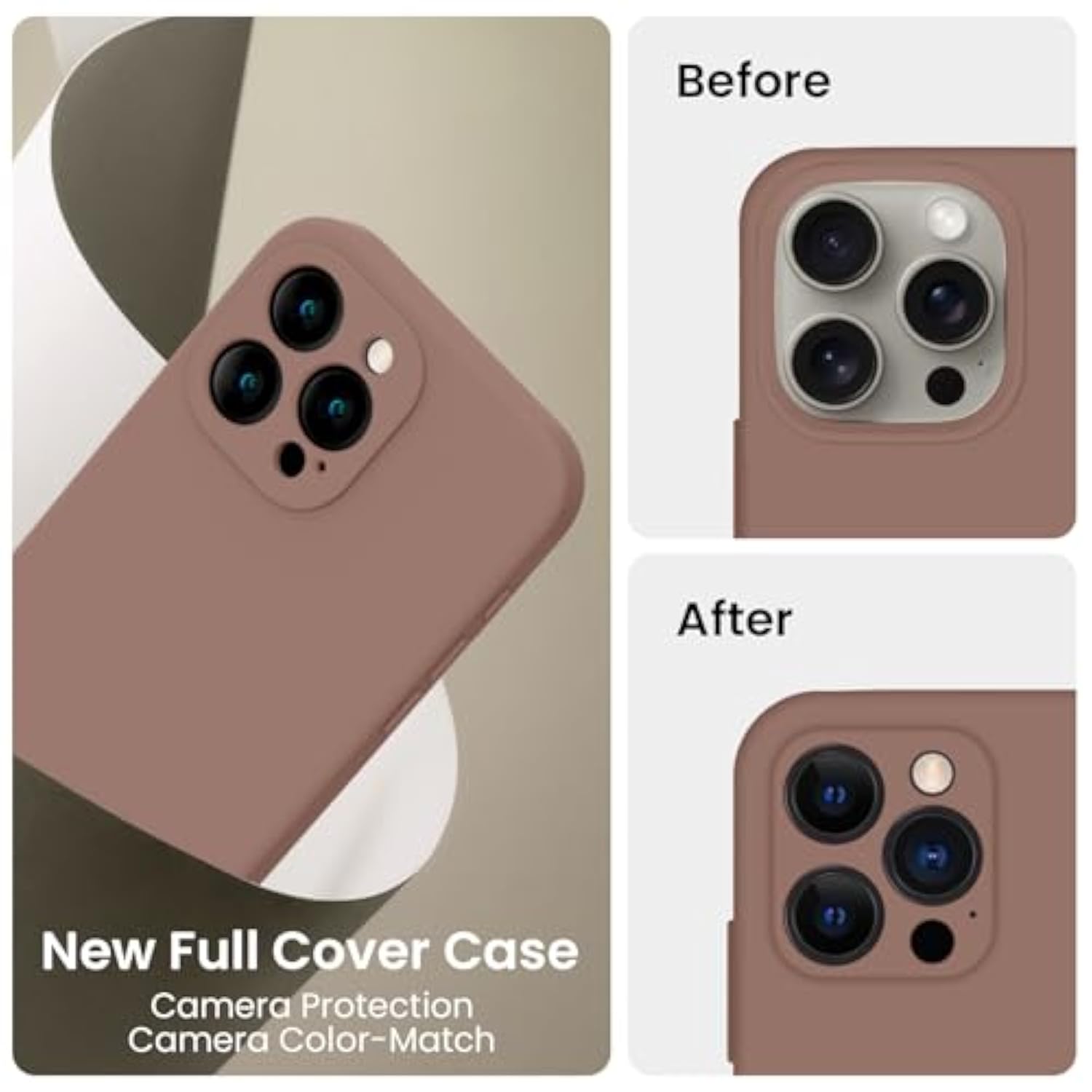 Designed For 16 Pro Max Case, Silicone Upgraded [Camera Protection] Phone Case With [2 Screen Protectors], Soft Anti-Scratch Microfiber Lining Inside, 2024, Light Brown