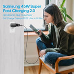 Samsung Usb C 45W Pd Super Fast Charger Type C Wall Adapter Quick Charging Block For Samsung Galaxy S25 Ultra/S25/S25+/S24 Ultra/S24/S24+/S23/S23 Ultra/S23+/S22 Ultra/S22+/S22/Z Fold/, Tablet-2 Pack