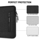 Laptop Sleeve 14 Inch, Shockproof Protective Laptop Case For Apple Macbook Pro, Water Resistant Portable Monitor Computer Bag With Pockets Computer Cover For Hp, Dell, Lenovo, Asus, Black