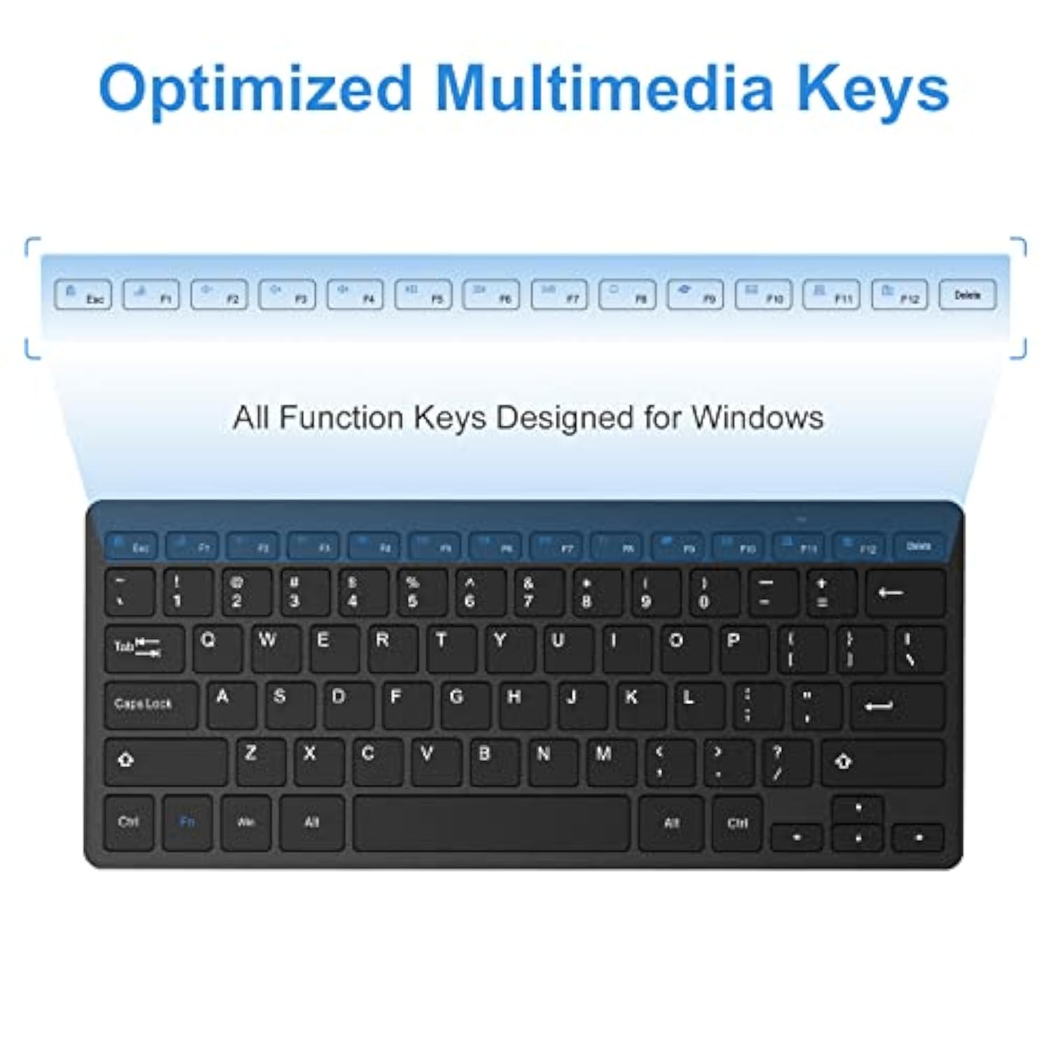 OMOTON Wireless Keyboard, 2.4G Ultra-Slim Computer Keyboard, Portable and Quie