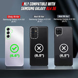 Compatible For Samsung Galaxy A14-5G Phone Case: Galaxy A14 Case With [2 Pack] Tempered Glass Screen Protectors, Magnetic Stand & Slide Camera Cover Funda Para A 14 5G Android Cell, Black