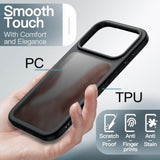 JETech Matte Case for iPhone 17 Pro Max 6.9-Inch, Shockproof Military Grade Drop Protection, Frosted Translucent Back Minimalist Phone Cover, Anti-Fingerprint (Black)