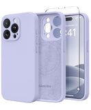 Magnetic for iPhone 14 Pro Case, Compatible with MagSafe, [Full Camera Protection][Screen Protector] Silicone Shockproof Protective Phone Case for