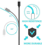 USB Charger Cable Compatible with for Beats by dr dre Studio 2 3, by dr dre Solo 2 3, Powerbeats 2 3 Wireless Headphone and Beats Pill 2.0 Speakers