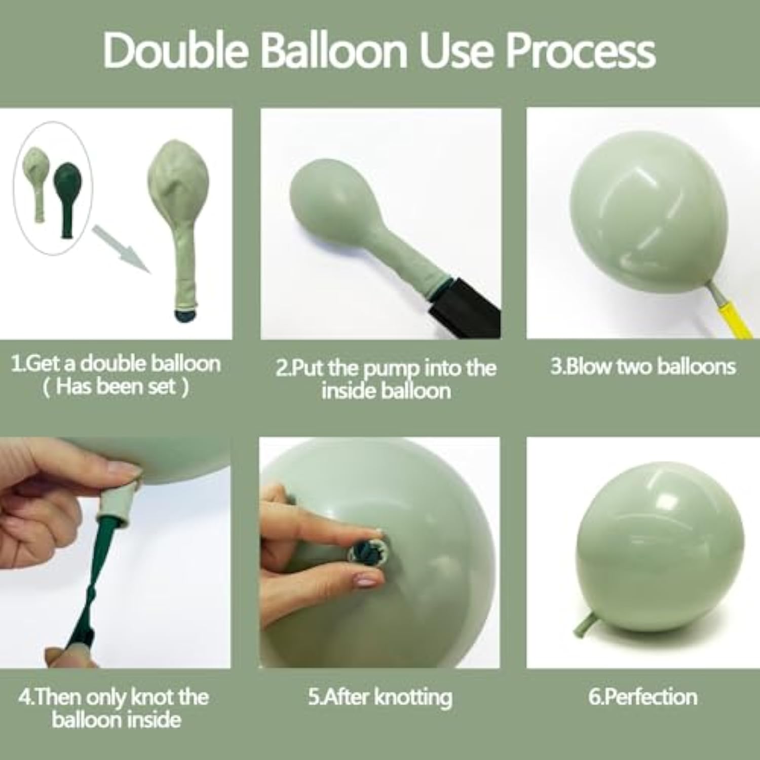 Dusty Green Balloon Arch Kit: Olive, Mist Green Party Garland