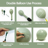 Dusty Green Balloon Arch Kit: Olive, Mist Green Party Garland