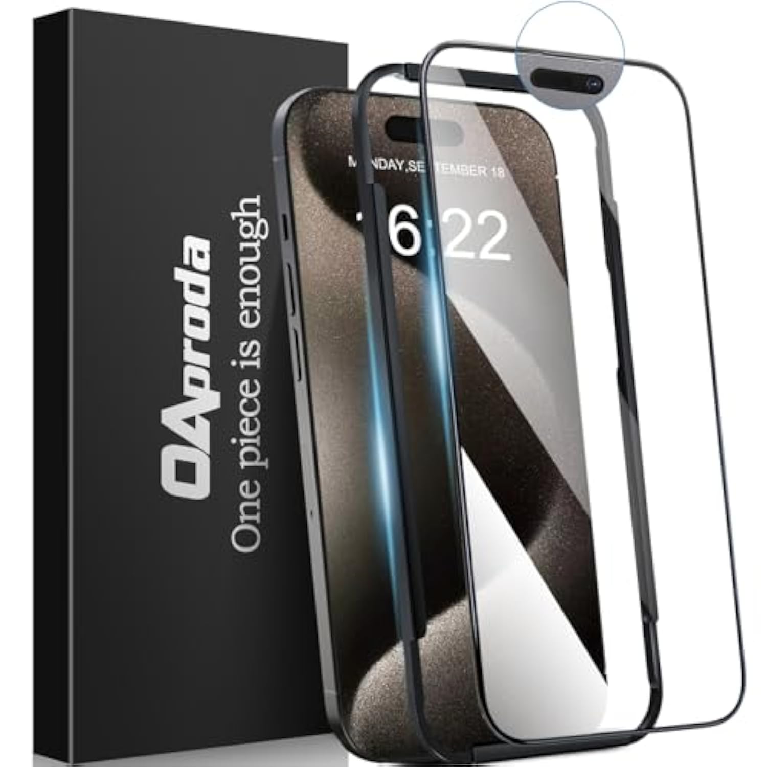 For Apple Iphone 15 Pro Max Screen Protector, [One Is Enough] 9H+ Ultra-Durable Full Coverage Tempered Glass Film For Iphone 15 Promax, Shatterproof, Scratch Resistance, Anti-Fingerprint