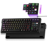 K1 Pro Macro Keyboard, Wired Only Full-Key Programmable On-Board Keypad, Custom Gaming Streaming Mechanical Keyboards With Screen & Knob, Gasket, Rgb Backlit, Hot Swappable Shortcut Pad